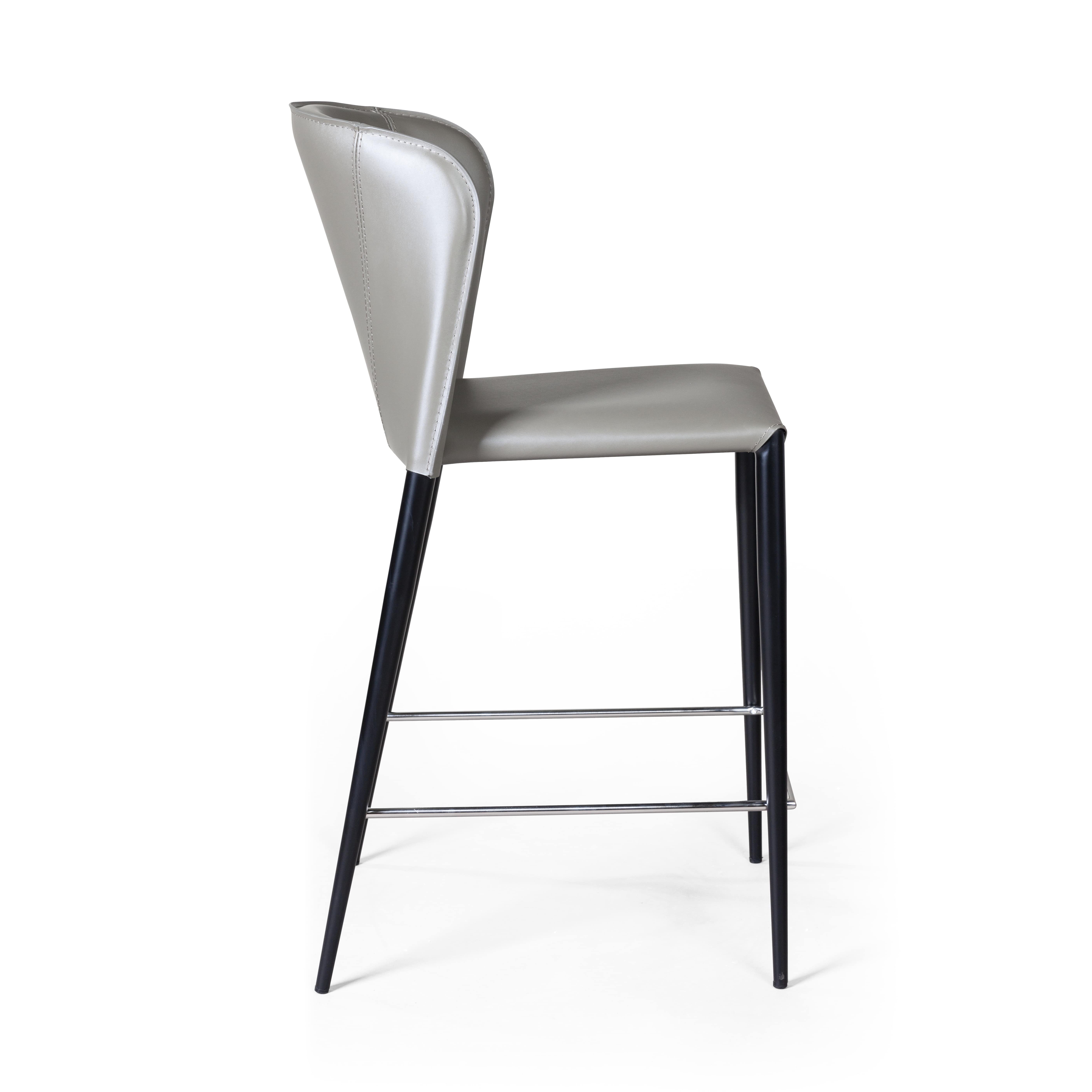 Стул полубарный Альберт, кожа тауп