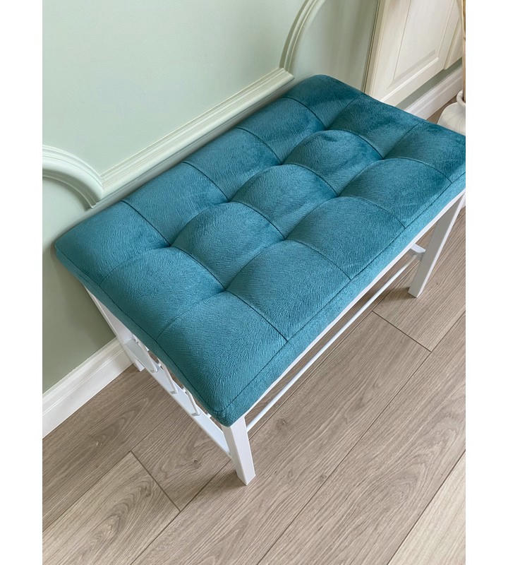Банкетка Сканди-60 (бирюзовый/белый)