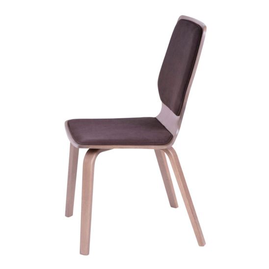 Стул Бертран темно-серый, каркас шимо