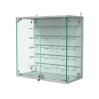 Витрина "АТРИУМ" настенная БЕЗ ПОЛОК №1-4Г, Метрополитан Грей