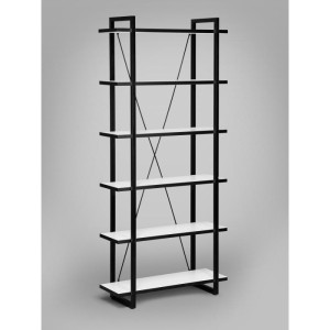 Мс-27 Стеллаж металлический в стиле "Лофт" (белый)