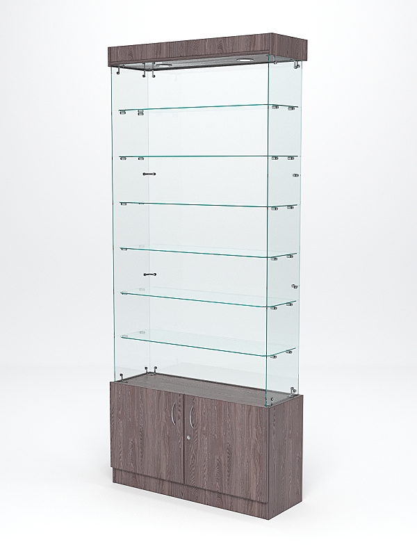 Витрина стеклянная "ИСТРА" №131 (без дверок, задняя стенка - стекло)