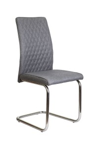 Стул RONALD, светло-серая ткань Seattle-005/хром