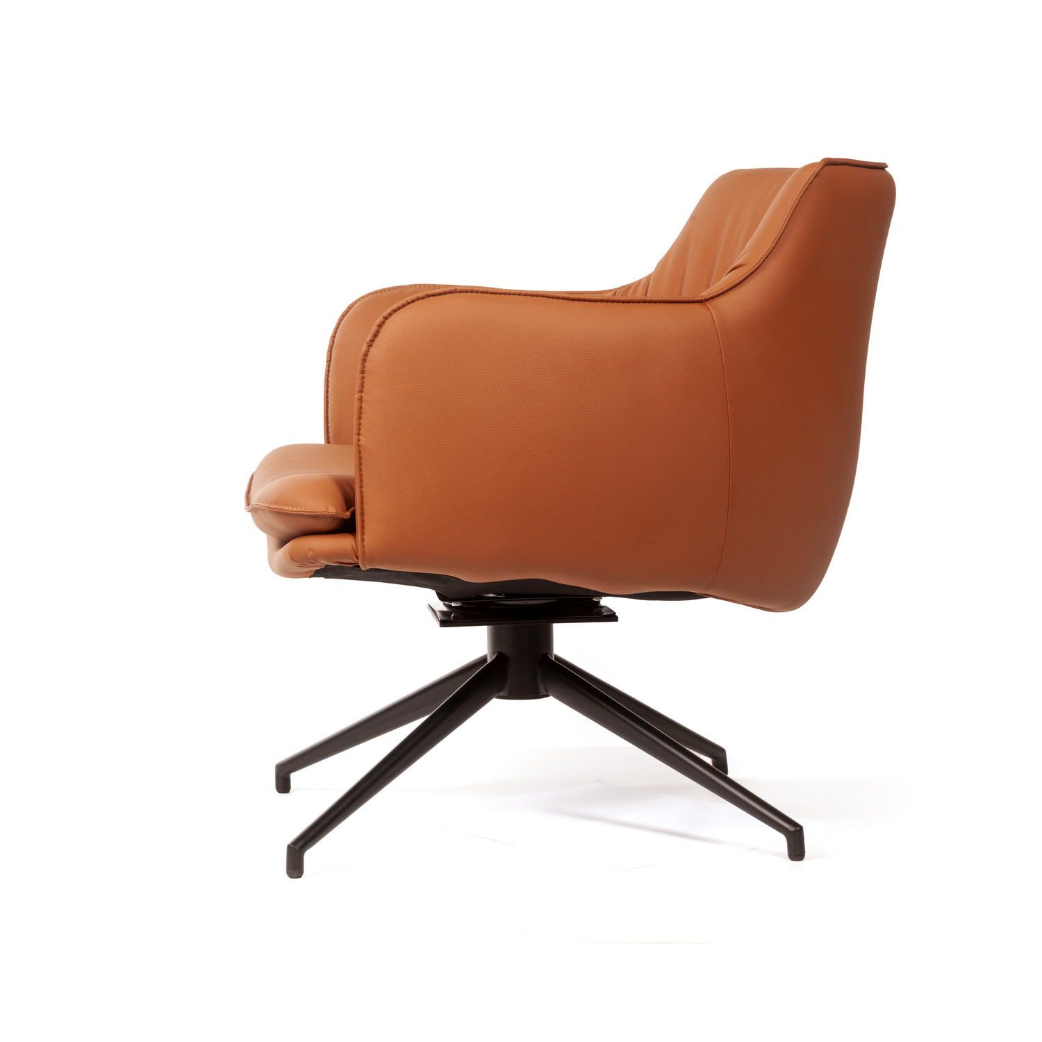 Лаунж кресло София, иск.кожа терракот