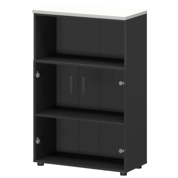 Шкаф Смарт СМШ-38Д2С2 Графит/Белый