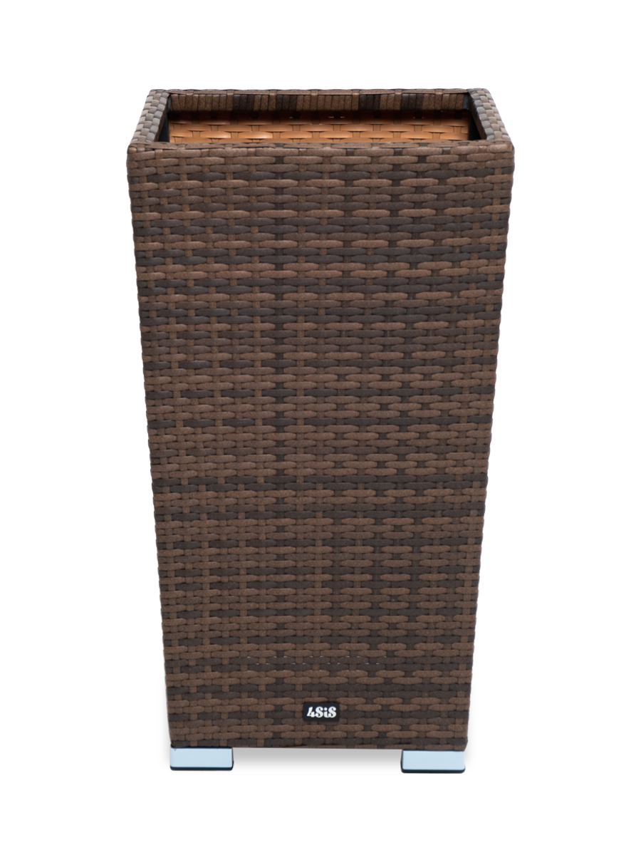 "Капучино" кашпо для цветов плетеное из искусственного ротанга