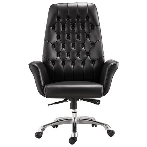 Кресло офисное BRABIX PREMIUM "Legacy EX-750", синхромеханизм, алюминий, экокожа, черное, 532492