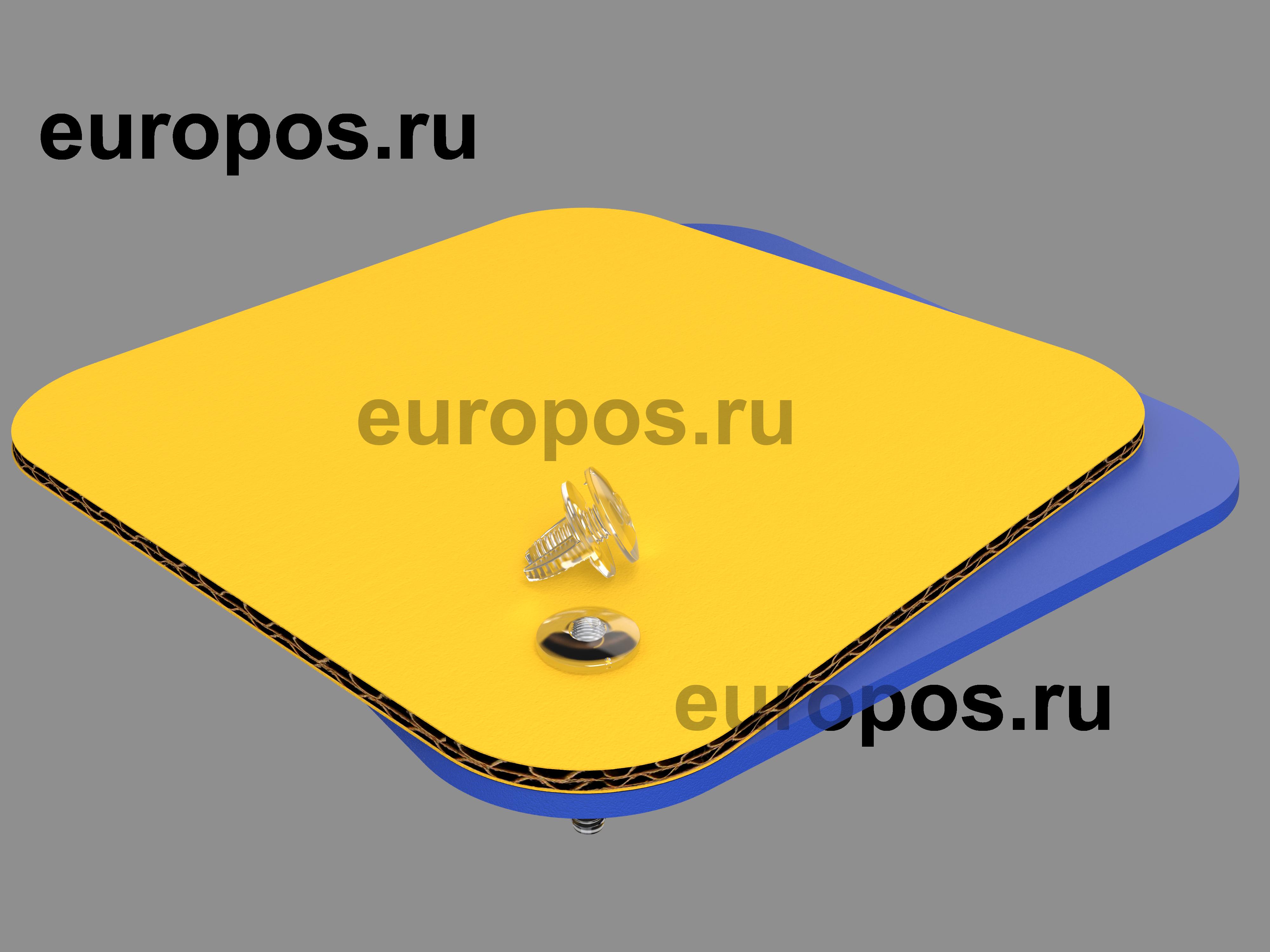 Винт и гайка с ушками VIKING SCREW-25, цвет прозрачный (20 шт. в упаковке)