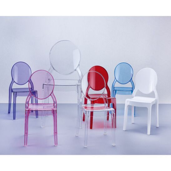 Стул прозрачный детский Baby Elizabeth розовый