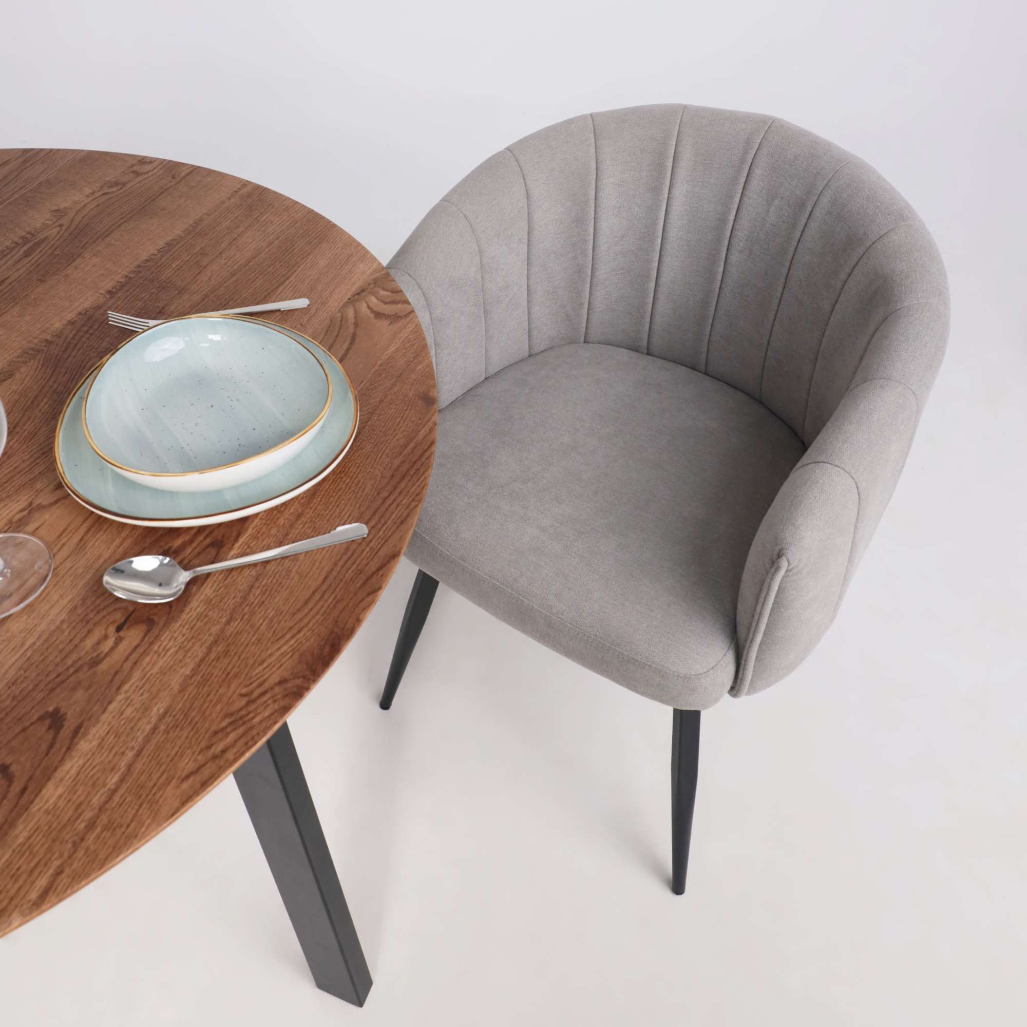 Кресло Melon, поворотное, светло-бежевый, ткань