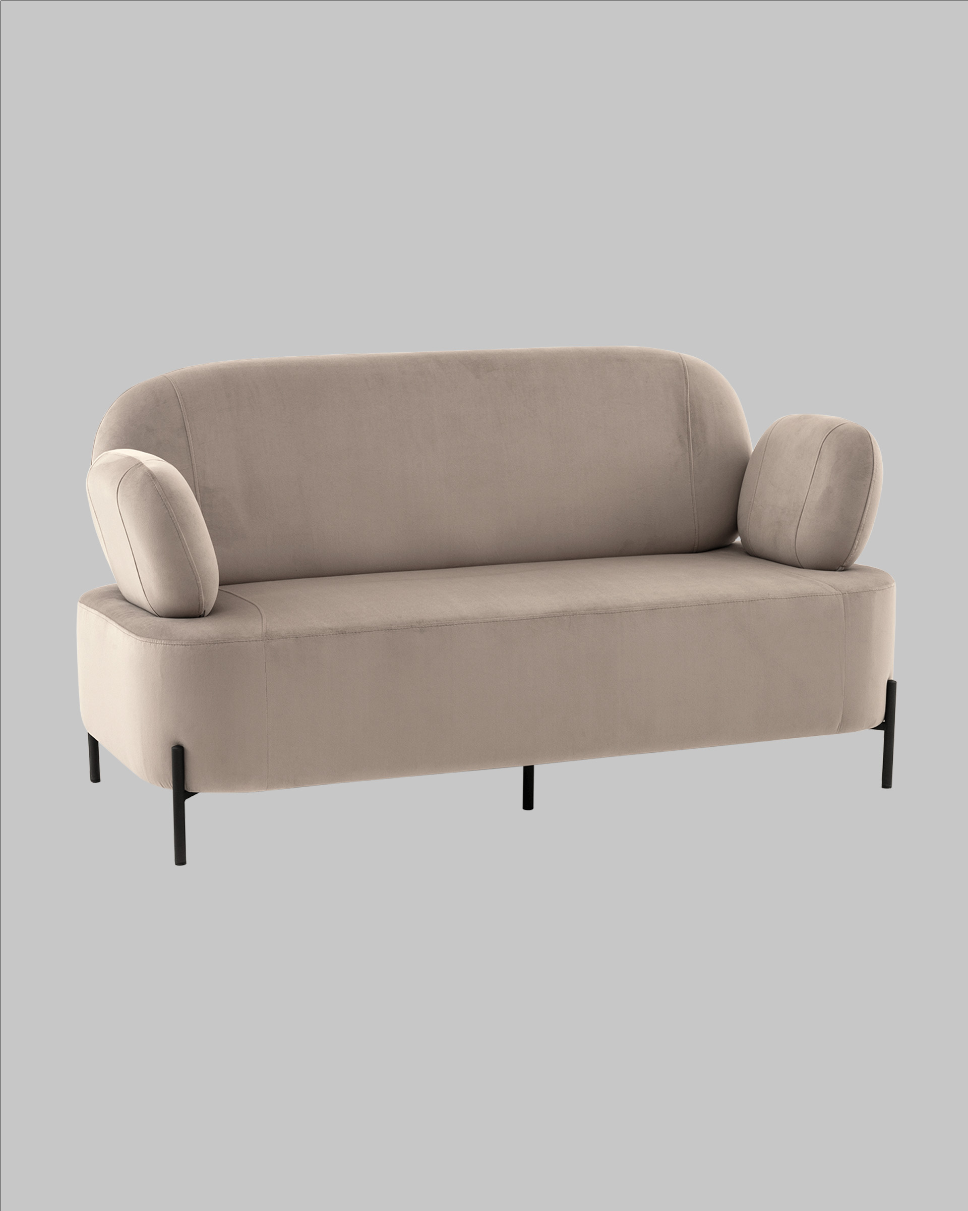 Диван Кэнди велюр светло-серый