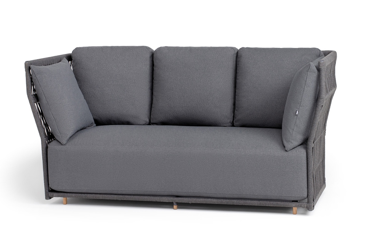 "Лугано" диван 3-местный плетеный из роупа