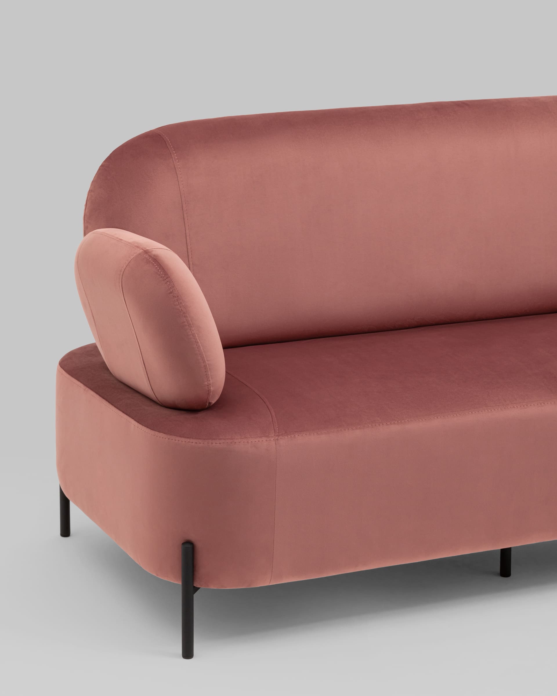 Диван Кэнди велюр пыльно-розовый