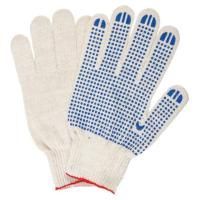 Перчатки хлопчатобумажные, КОМПЛЕКТ 100 пар, 10 класс, 40-42 г, 116 текс, ПВХ-точка, LAIMA ЛЮКС, БЕЛЫЕ, 608678