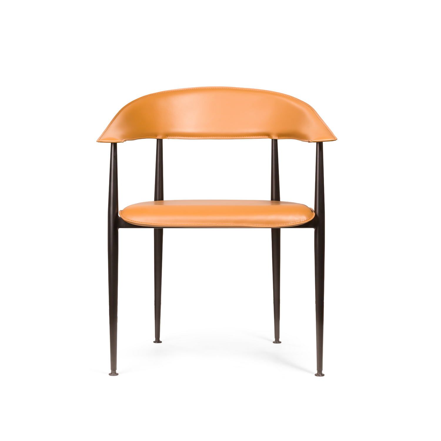 Стул с подлокотниками Rotti, кожа коричневый