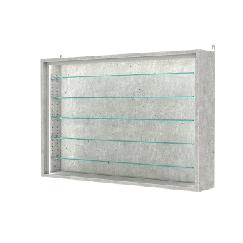 Витрина настенная с регулировочными полками №3-5Г-РЕГ-П, Метрополитан Грей