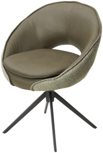 Стул АНАБЕЛЬ (ANABEL 360 град. поворот Зеленый F07-003-01 / MONTECRISTO 8421 / серый каркас, ®DISAUR