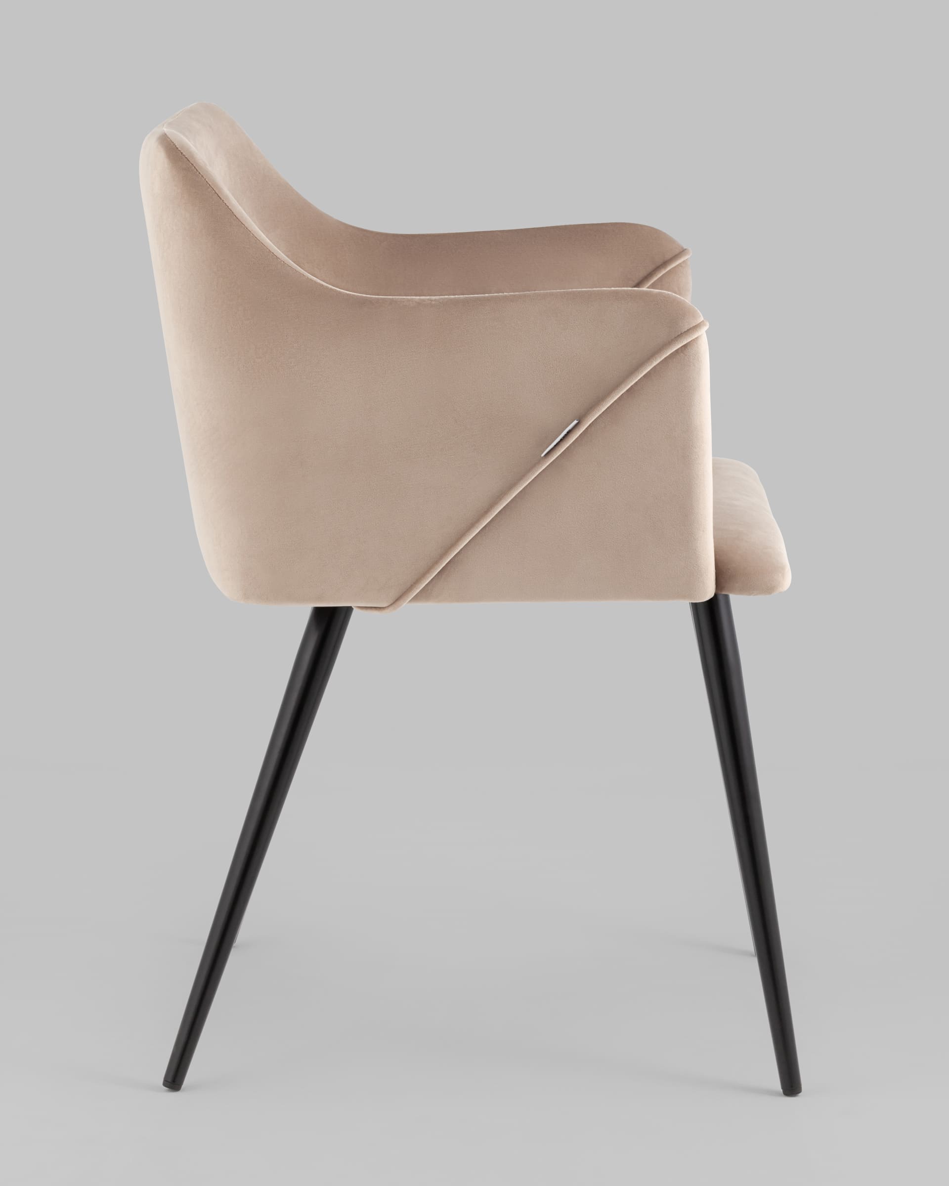 Стул с подлокотниками Джоэл велюр бежевый