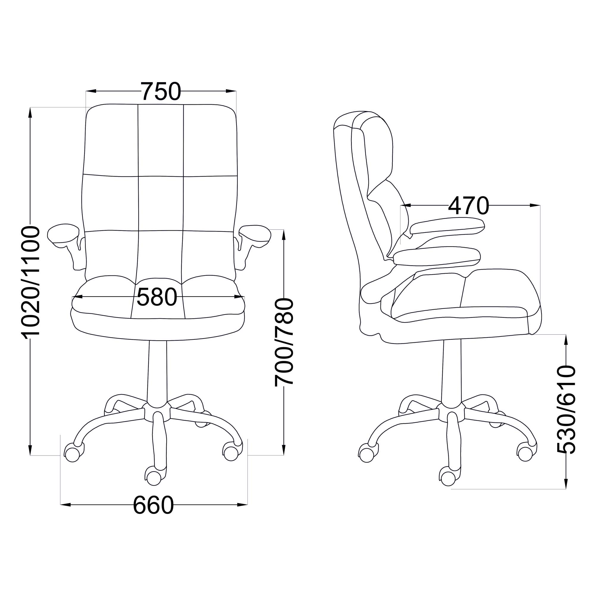 Кресло поворотное Caesar, темно-синий, велюр