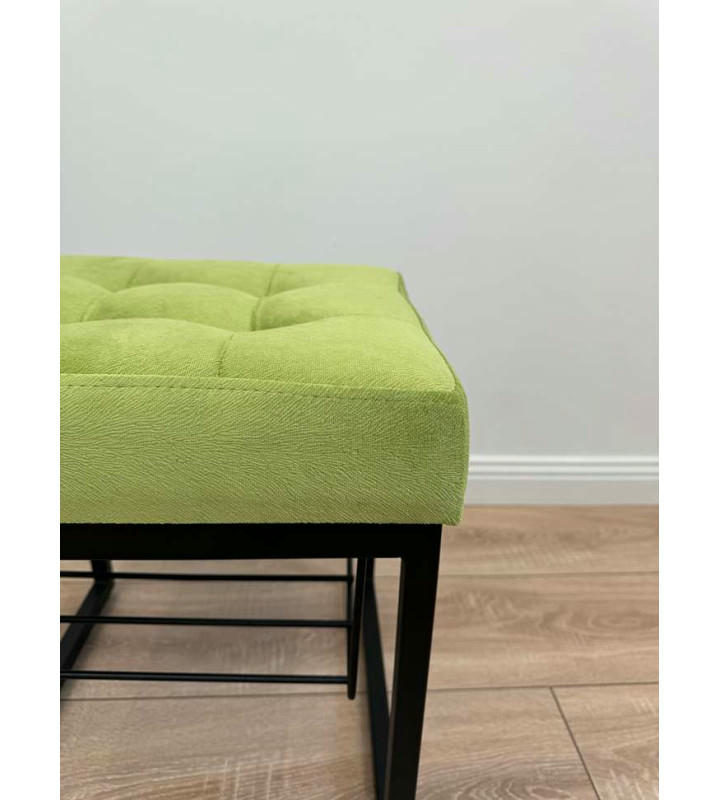 Банкетка Марсей 40-44 с полкой (салатовый/черный)
