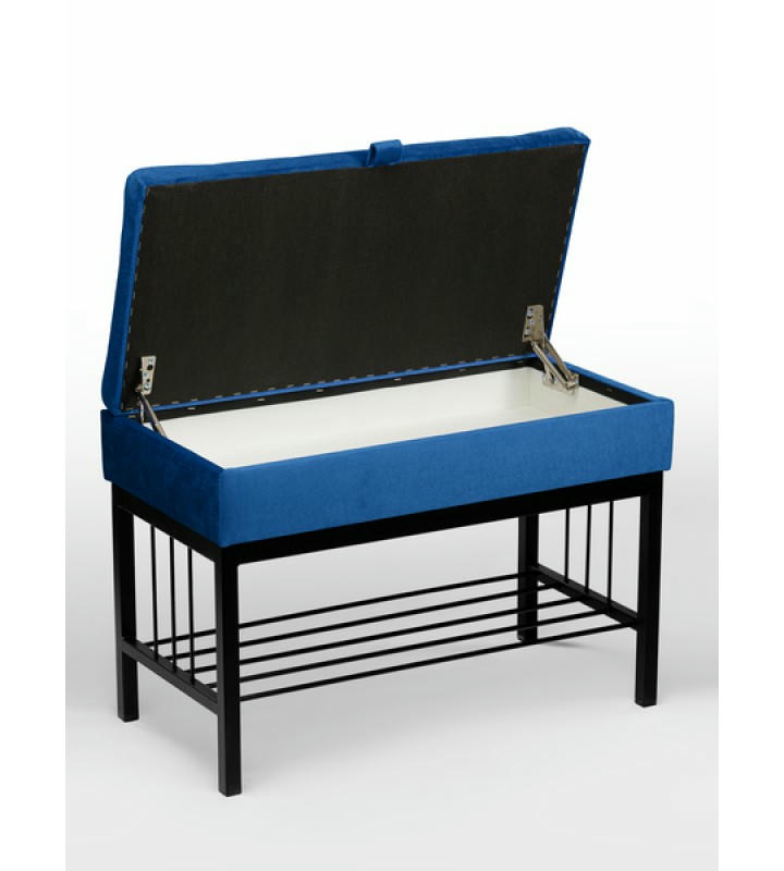 Банкетка Н-76 (черный/синий)