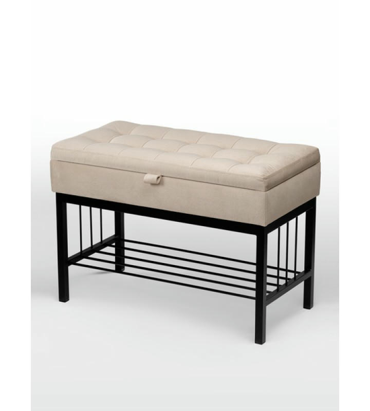 Банкетка Н-76 (черный/бежевый)