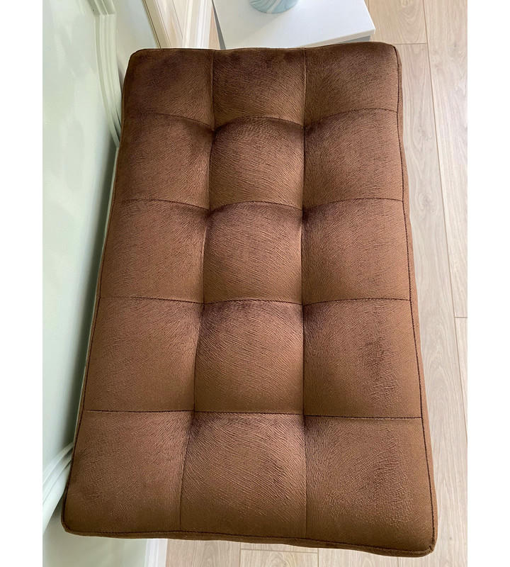 Банкетка Сканди-60-2-х полочная (коричневый/золото)