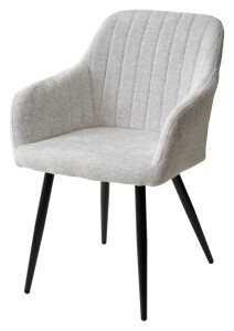 Стул BRANDY WZ2042-19 галечный серый фактурный велюр/ черный каркас