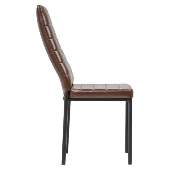 Стул Милан, экокожа Cometa brown, черный муар