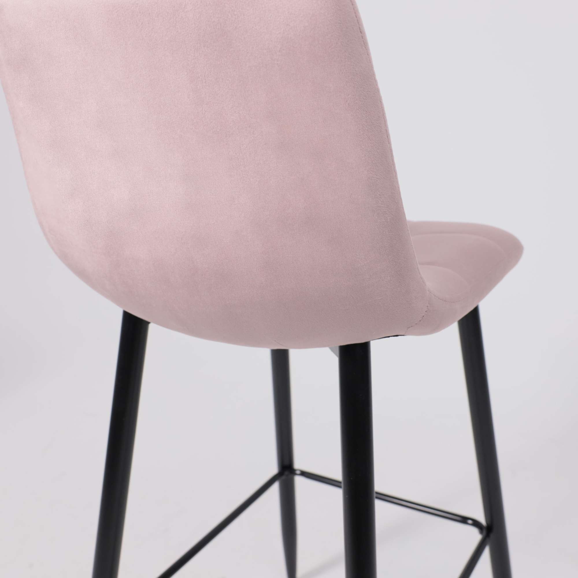 Стул барный Stella, пыльная роза, велюр