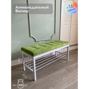 Банкетка Сканди-96-1 (салатовый/белый)