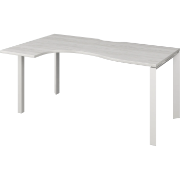 Стол эргономичный левый на металлокаркасе Аргентум-МП НТМП.П-040.ЛВ Сосна винтер/Белый