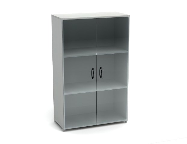 К10 Канц Шкаф низкий со стеклом (700х350х1126) (ШК39+ДК35х2+ФС01х2)