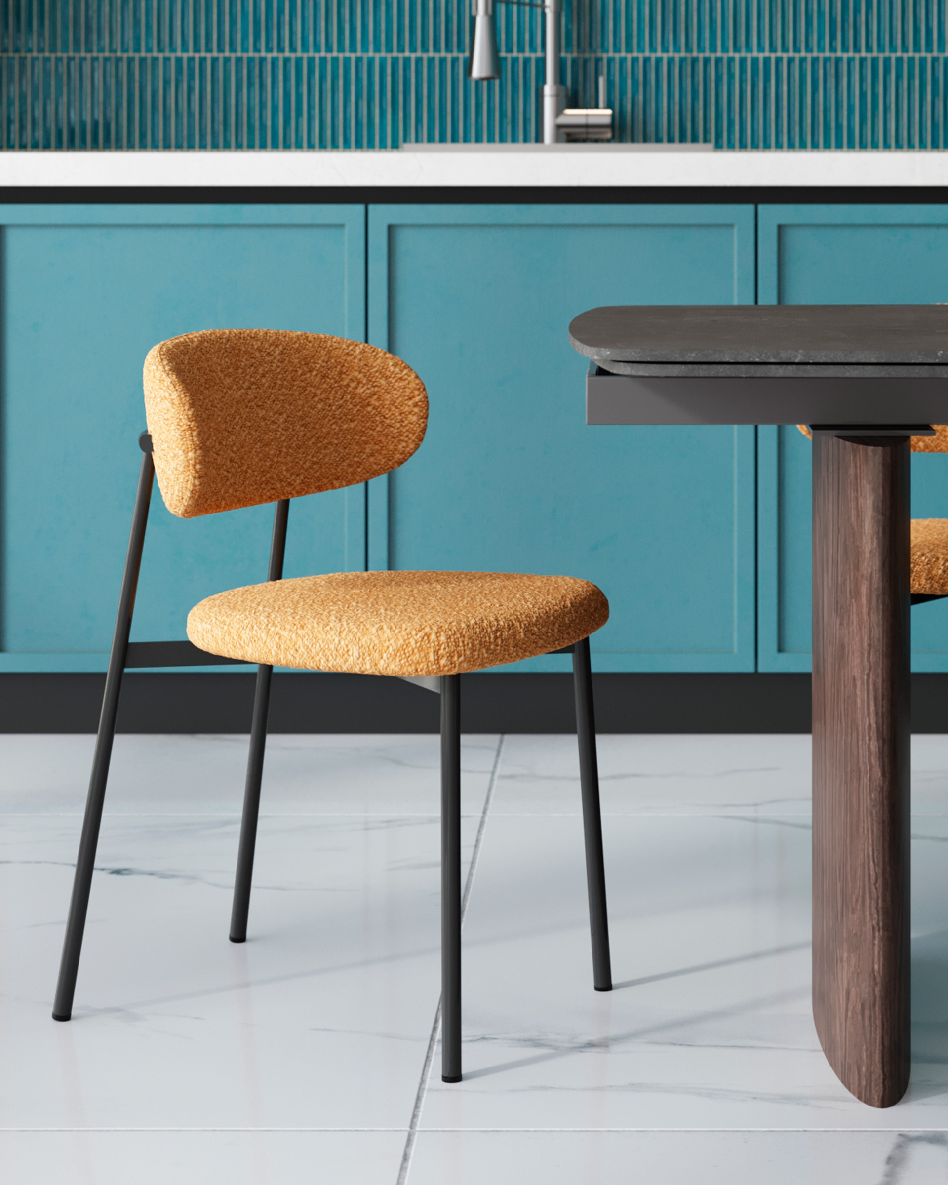 Стул Sevyn букле охра