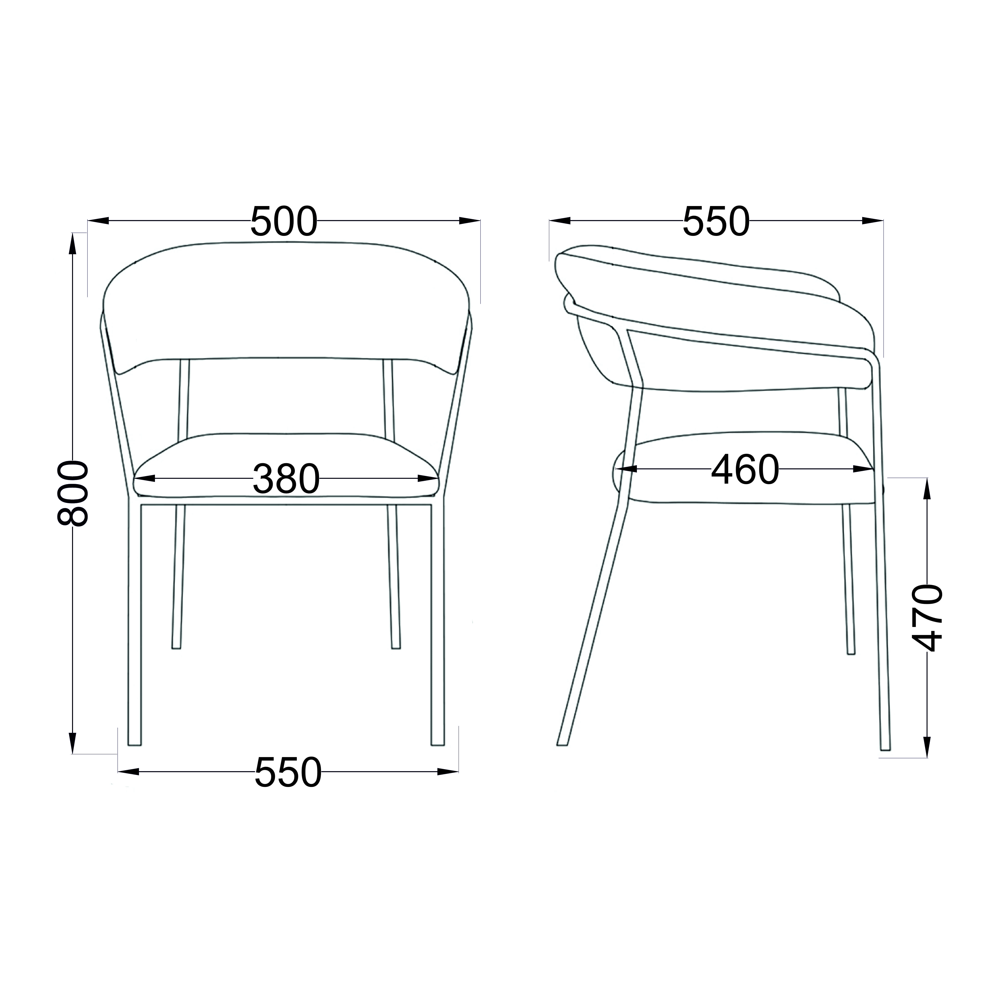 Кресло Geneva, синий, велюр