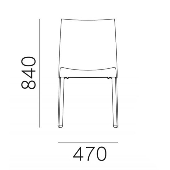 Кресло пластиковое Итинос, красный