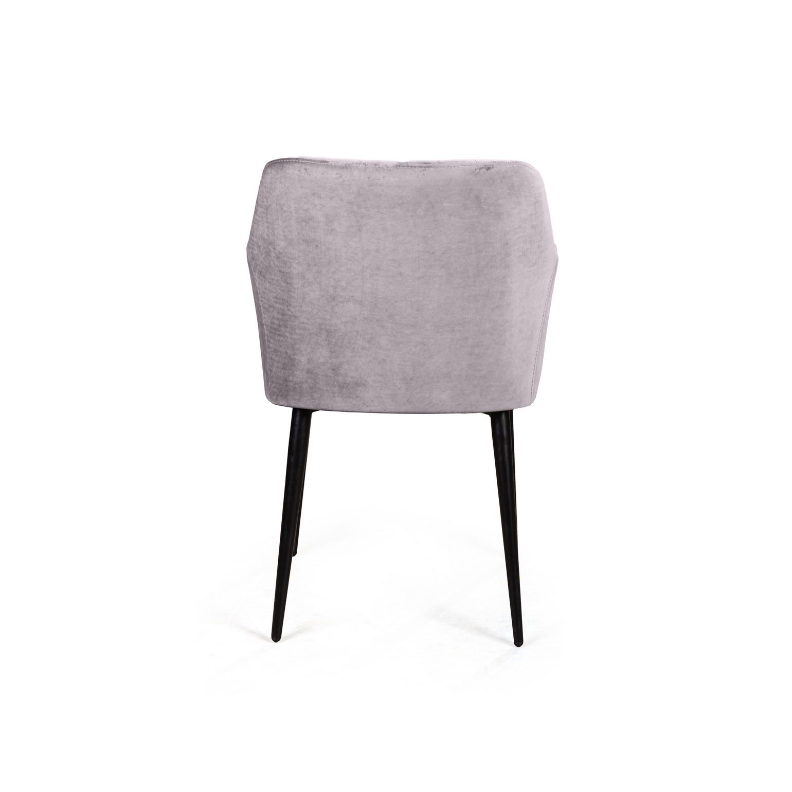 Стул с подлокотниками Роберт, бархат светло-серый 26