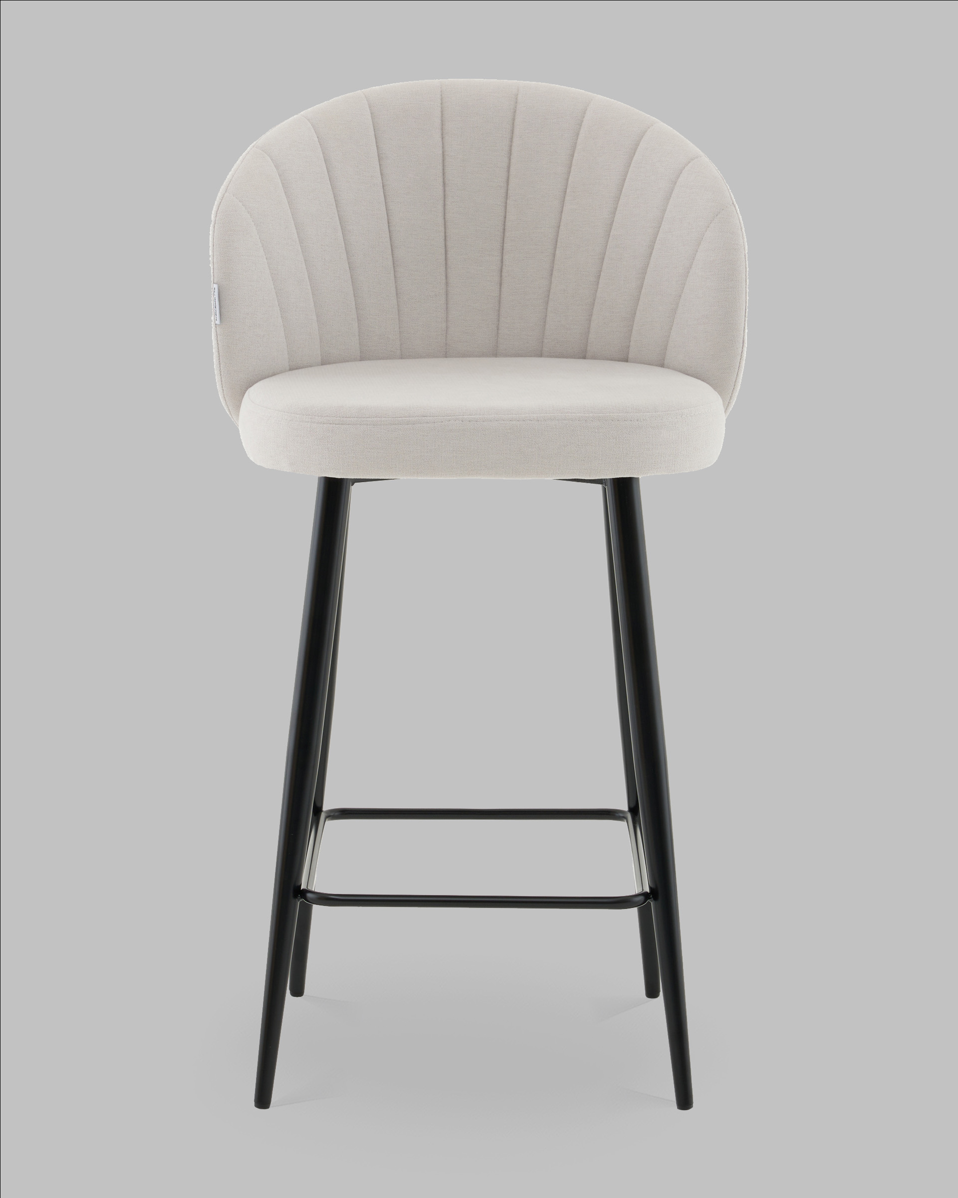 Стул полубарный Ханнингем велюр жемчужный