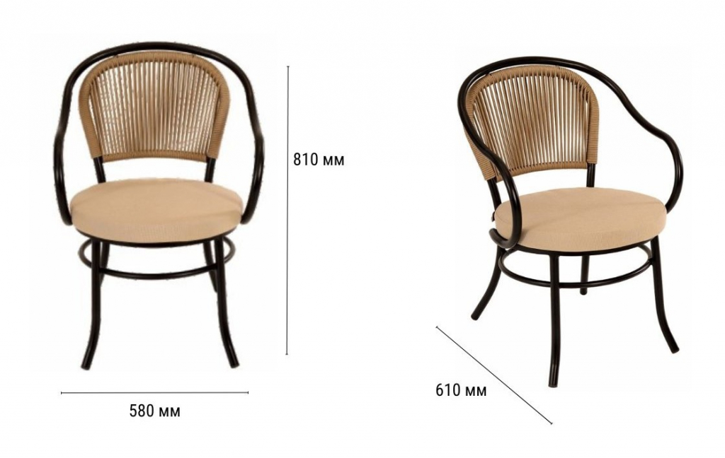 Кресло металлическое плетеное Throne 