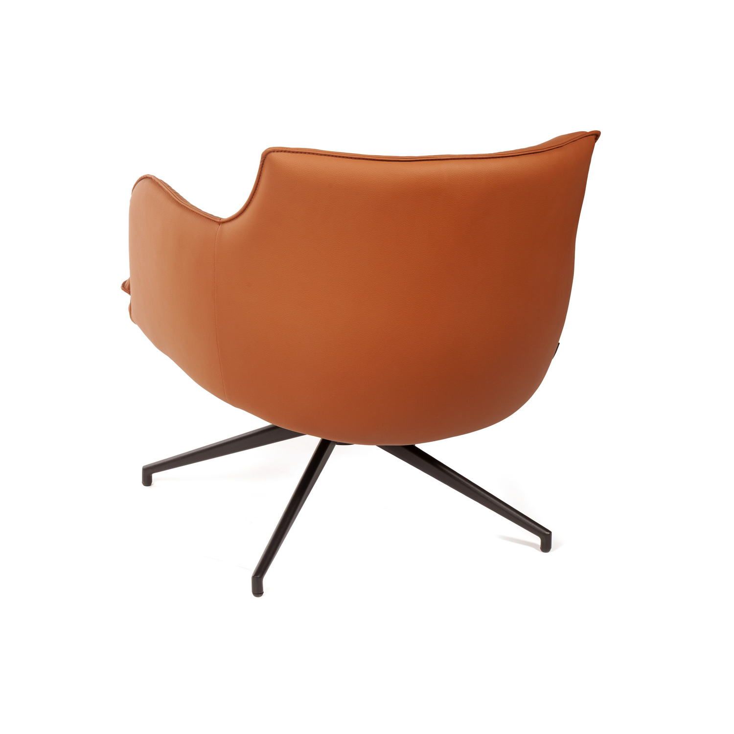 Лаунж кресло София, иск.кожа терракот