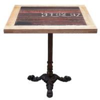 СТОЛ ДЛЯ РЕСТОРАНА CAST IRON AND LARCH RESTAURANT TABLE SQUARE