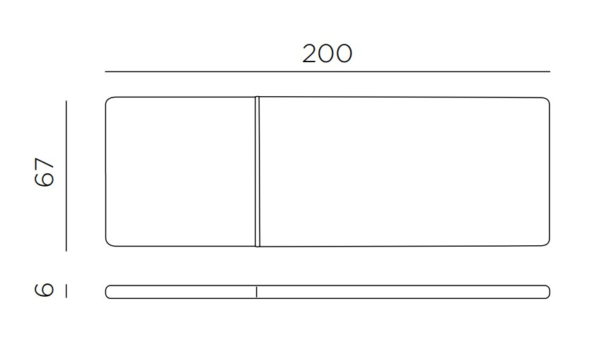 Матрас для шезлонг-лежака Plano бежевый