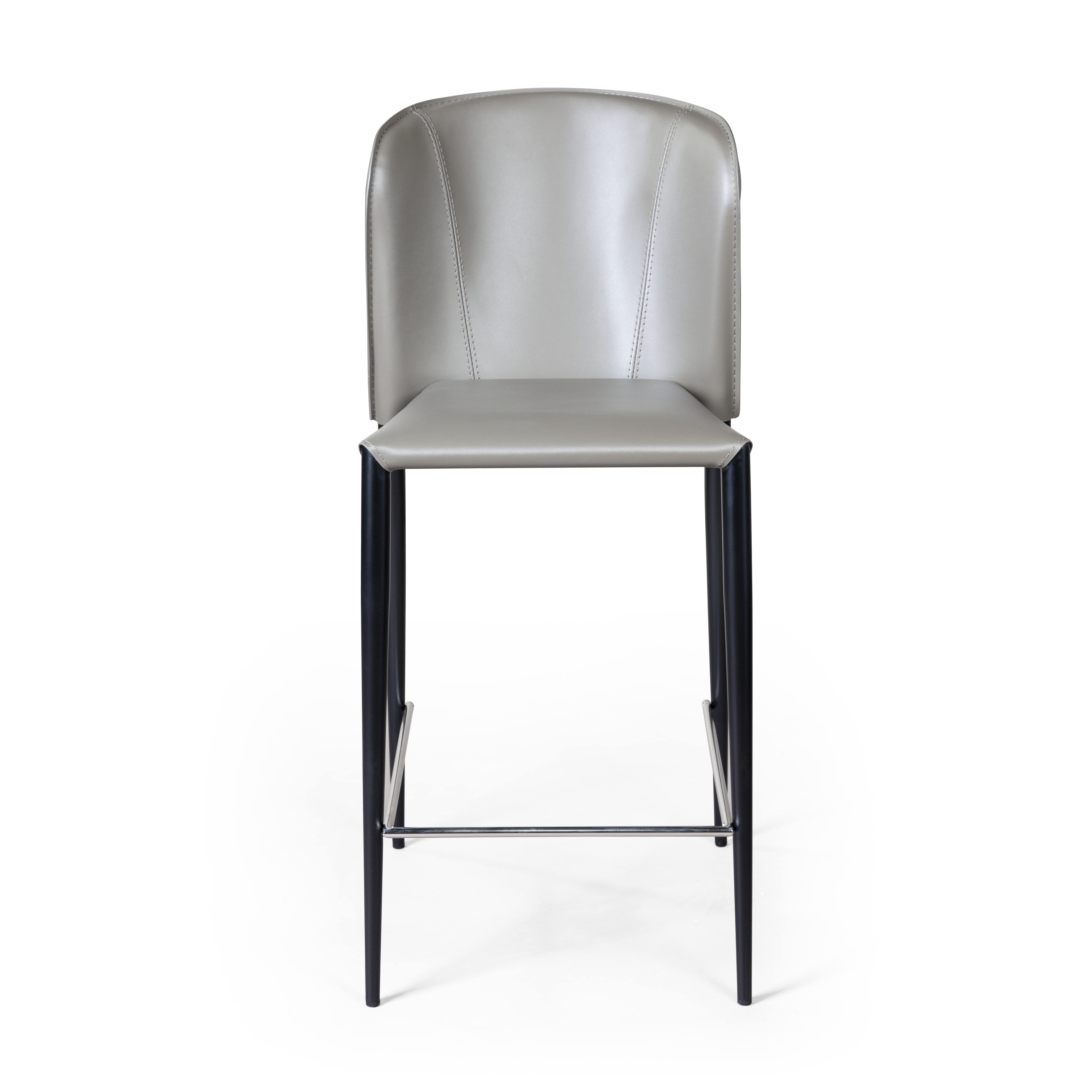 Стул полубарный Альберт, кожа тауп