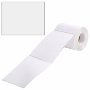 Этикетки термотрансферные, ПОЛУГЛЯНЕЦ, 100х150 мм, 250 этикеток в ролике, прозрачная подложка из пленки, 114518