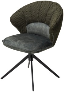 Стул АСТРА (ASTRA) 360 град. поворот Зеленый Sonic 77 ткань/7525-156 велюр / черный каркас, ®DISAUR