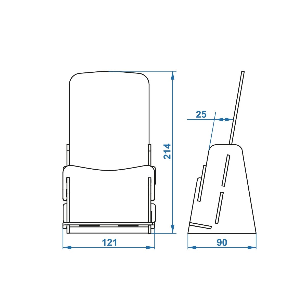 ПАРТНЕР-02 1/3А4 Буклетница настольная, серия ECO