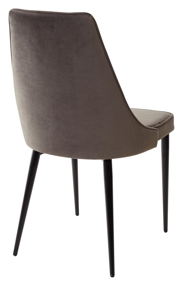 Стул НЕПАЛ (NEPAL-P) ГРАФИТ #14, велюр/ черный каркас