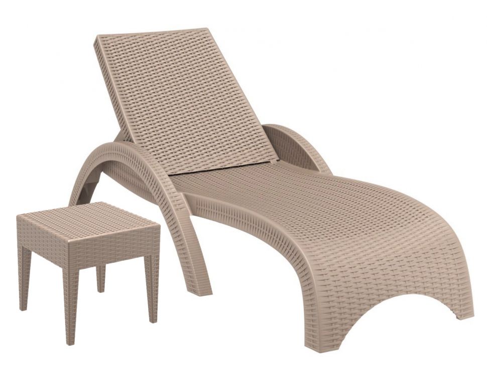 Столик плетеный для шезлонга GT 1009 бежевый