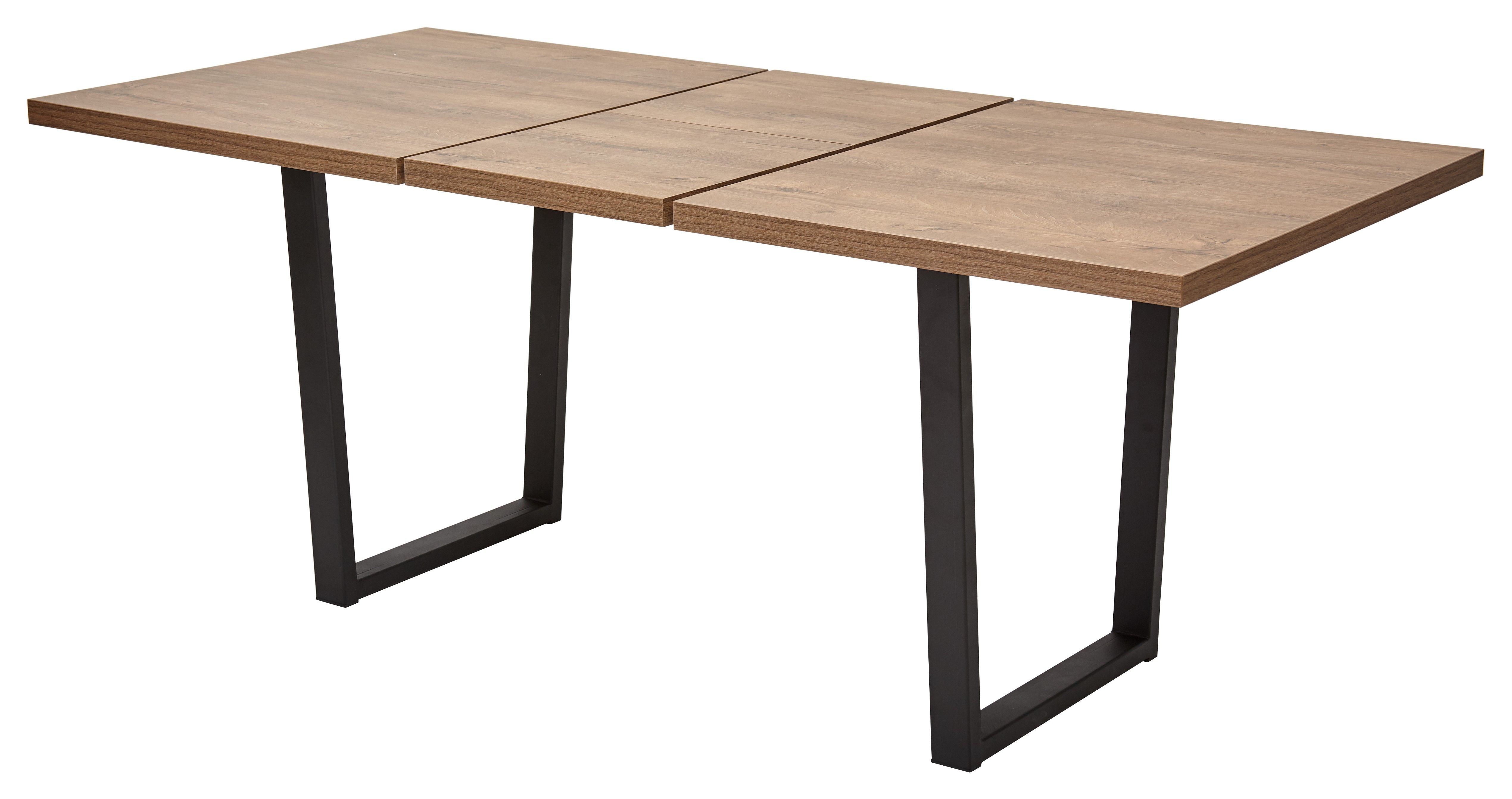 Стол ЛОФТ 160 Дуб Канзас/ Черный