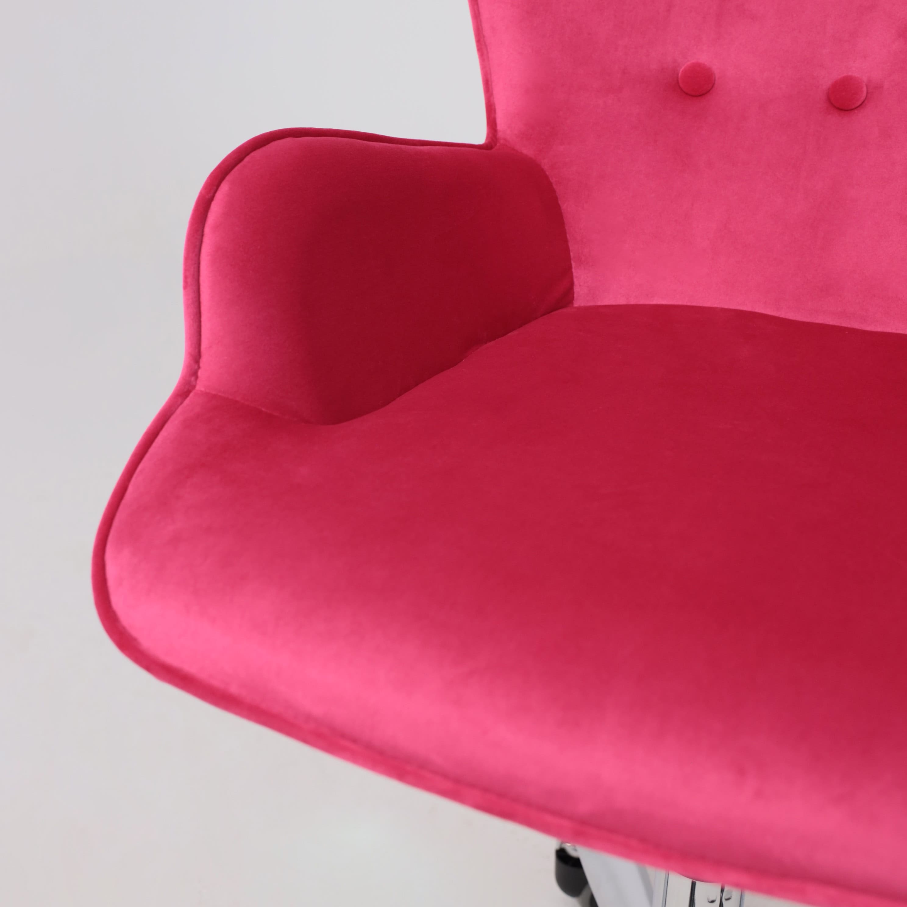 Кресло поворотное Bella, фуксия, велюр